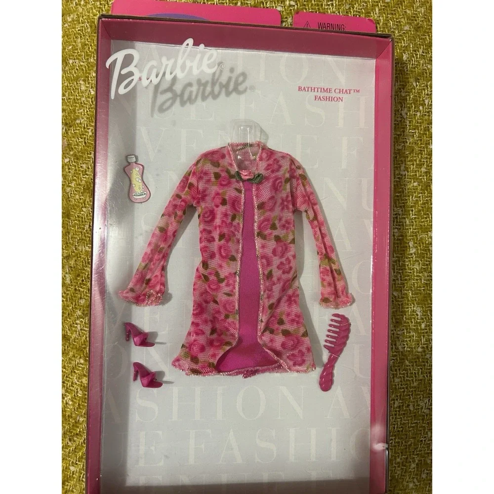 Barbie Fashion Avenue Bathtime Chat #25702 Pajamas Robe Charm Styles 1999
